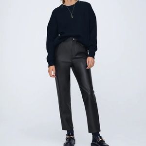 Zara leather mom fit pants